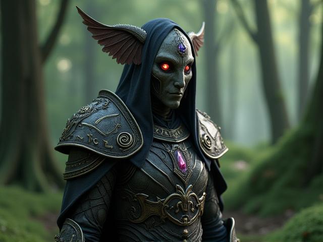 Modelo de personaje de fantasía intrincado